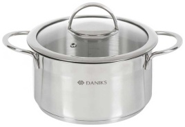 Кастрюля с крышкой Daniks Бонн GS-01319-18CA 2.5 л