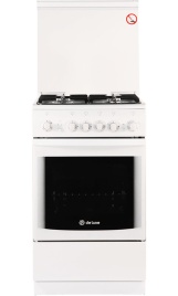 Газовая плита De luxe 5040.33 г 50 см, 43 л, 4 конфорки, белый