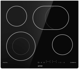 Электрическая варочная панель Gorenje ECT643SYB 59 см, 4 конфорки стеклокерамика, черный