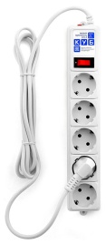 Сетевой фильтр  PowerCube B, 3 м, 5 розеток, белый (SPG-B-10 WHITE)