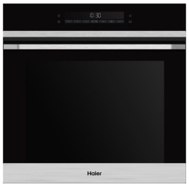 Электрический духовой шкаф Haier HOQ-P16AS5SX 59 см, 72 л, гриль и конвекция, черное стекло