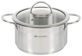 Кастрюля с крышкой Daniks Бонн GS-01319-24CA 5.8 л