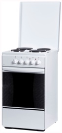 Электроплита Flama AE 1409 W 50 см, 4 конфорки, белый