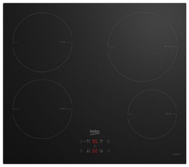 Электрическая варочная панель Beko HII64400MT 58 см, 4 конфорки стеклокерамика электроподжиг, черный