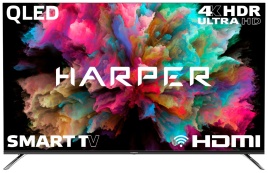 Телевизор Harper 55Q850TS, 3840х2160, 4К, Smart TV, серебристый