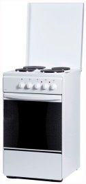Электроплита Flama AE 1401 W 50 см, 50 л, 4 конфорки, белый