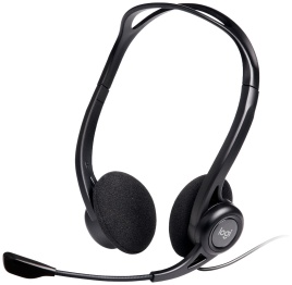Гарнитура для ПК Logitech 960 черный 2.4м накладные оголовье (981-000100)