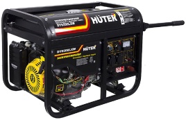 Электрический генератор и электростанция Huter DY6500LXW с колёсами и акуумулятором