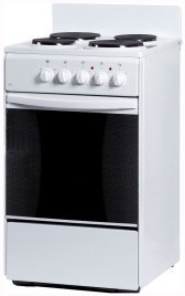 Электроплита Flama AE 1402 W 50 см, 4 конфорки, белый