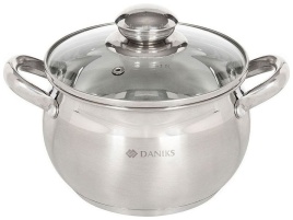 Кастрюля с крышкой Daniks Классика SD-18 3 л