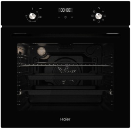 Электрический духовой шкаф Haier HOX-P06HGB 59 см, 76 л, гриль и конвекция, черный