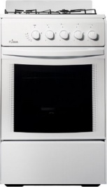 Газовая плита Flama RG 24011 W 50 см, 50 л, 4 конфорки, белый