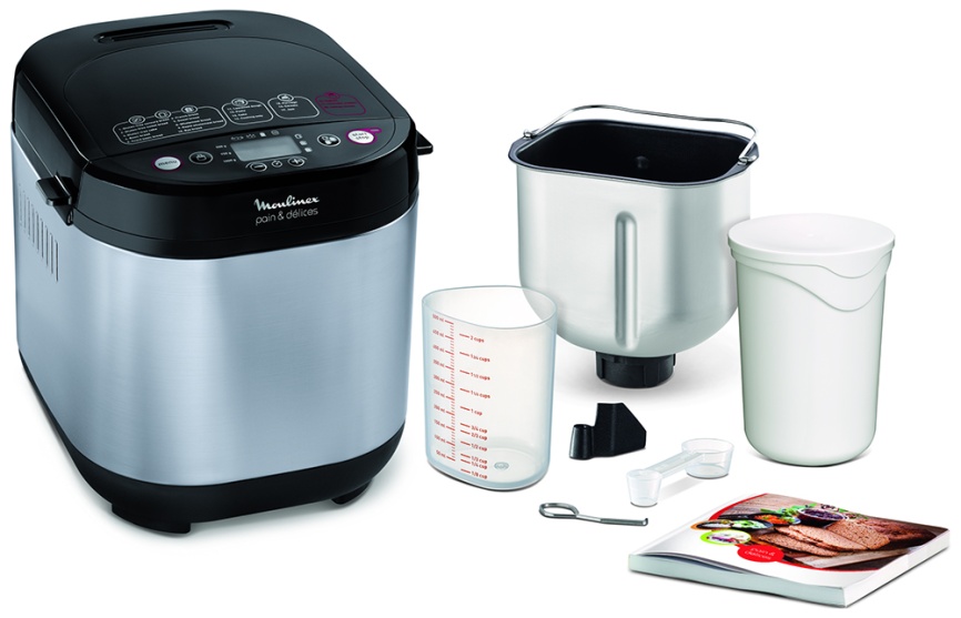 Хлебопечка Moulinex Pain & Delices OW240E30, дисплей, черный/серый фото 10