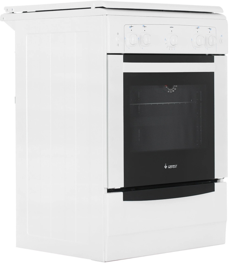 Газовая плита Gefest Брест 6100-01 60 см, 52 л, 4 конфорки, белый фото 3
