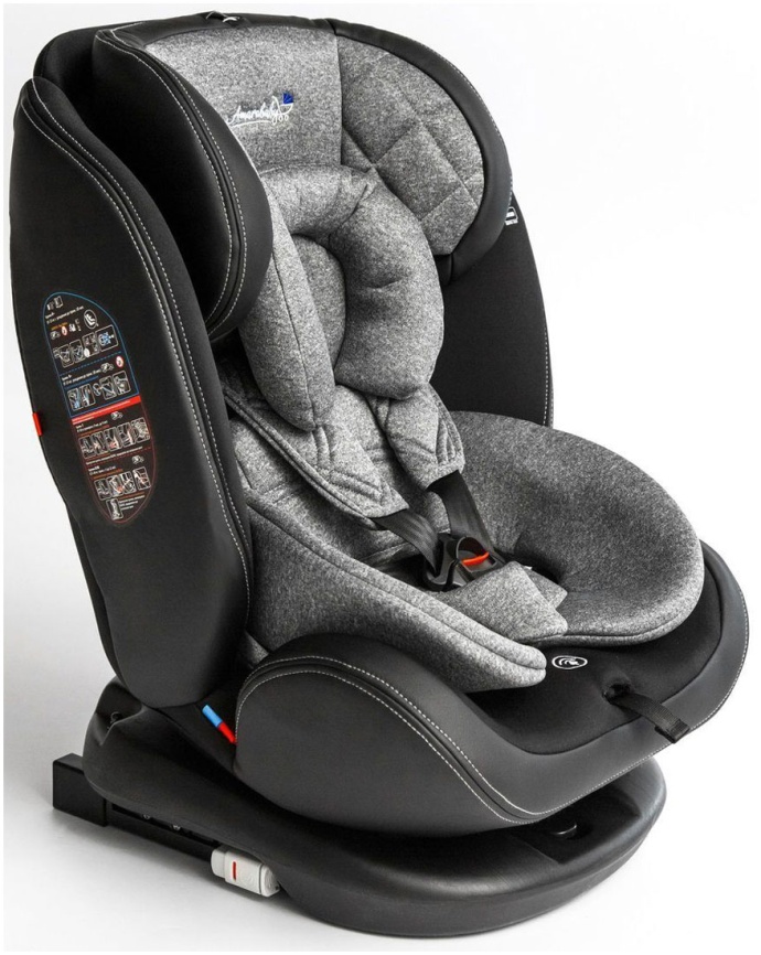 Автокресло Amarobaby ST-3, Isofix класс D, группа 0 /1/2/3 (серый) фото 2