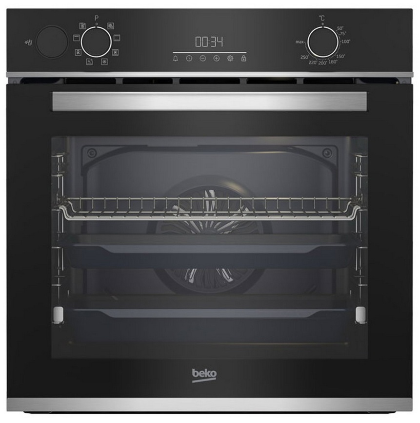 Электрический духовой шкаф Beko BBIS13300XMSE 59 см, 71 л, гриль и конвекция, черный фото 1