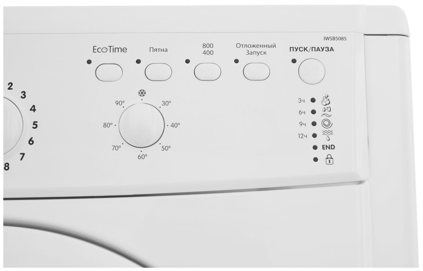 Стиральная машина Indesit IWSB 5085 автомат, загрузка 5 кг, белый фото 8