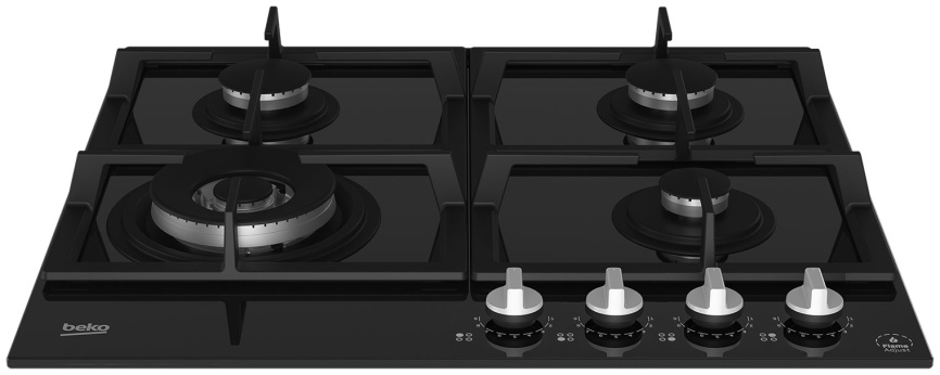 Газовая варочная панель Beko HILW64325SB 58 см, 4 конфорки электроподжиг газконтроль, черный фото 3