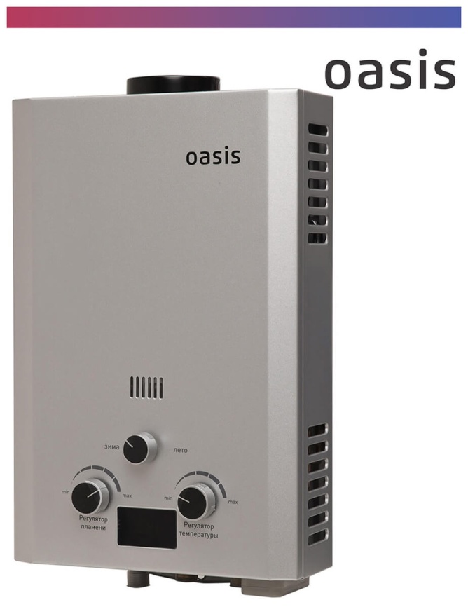 Газовый водонагреватель Oasis OR-16 S стальной фото 2