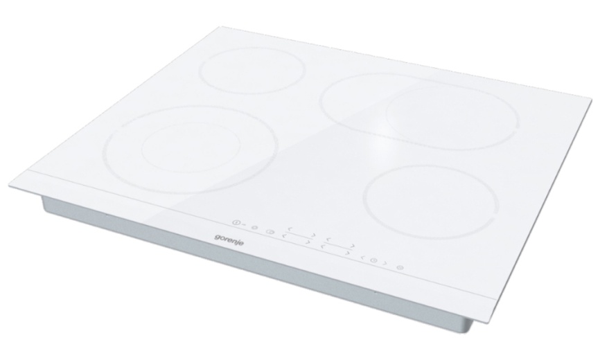 Электрическая варочная панель Gorenje ECT 643 WCSC 60 см, 4 конфорки стеклокерамика, белый фото 3