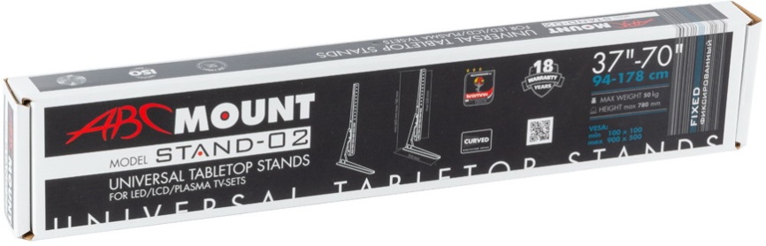 Кронштейн для телевизора ABC Mount STAND-02 black фото 12