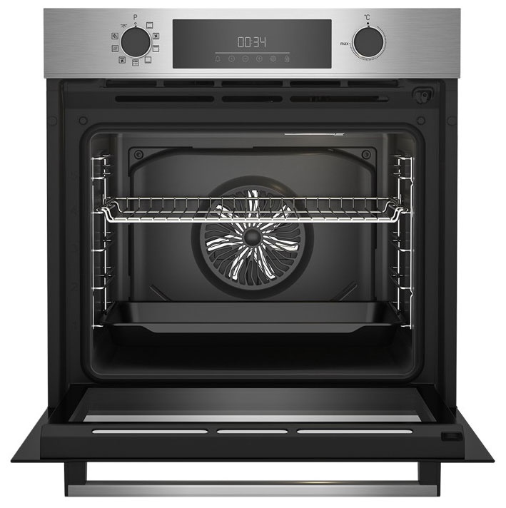 Электрический духовой шкаф Beko BBIE12300XP, дисплей, 71 л, серебристый фото 3