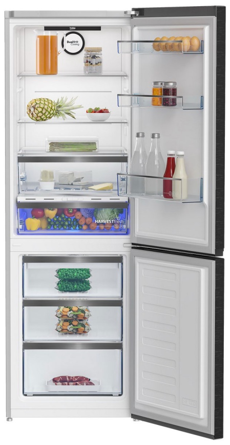Двухкамерный холодильник Beko B5RCNK363ZWB, система No frost, черный фото 2