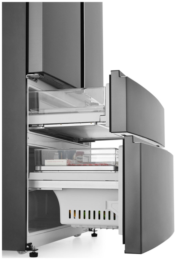 Многокамерный холодильник Haier HB 25 FSNAAA RU No frost, черно-серый фото 5