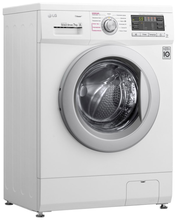 Стиральная машина LG F1296HDS1 7 кг, белый фото 8