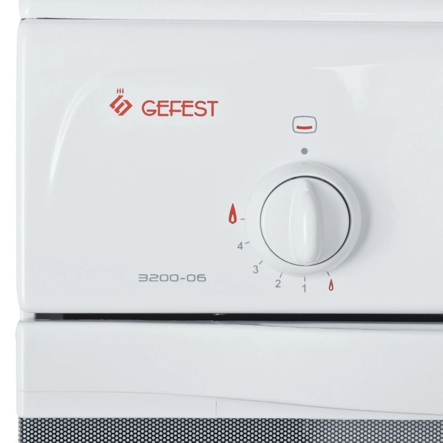 Газовая плита Gefest Брест 3200-06 K2 50 см, 42 л, 4 конфорки, белый фото 6
