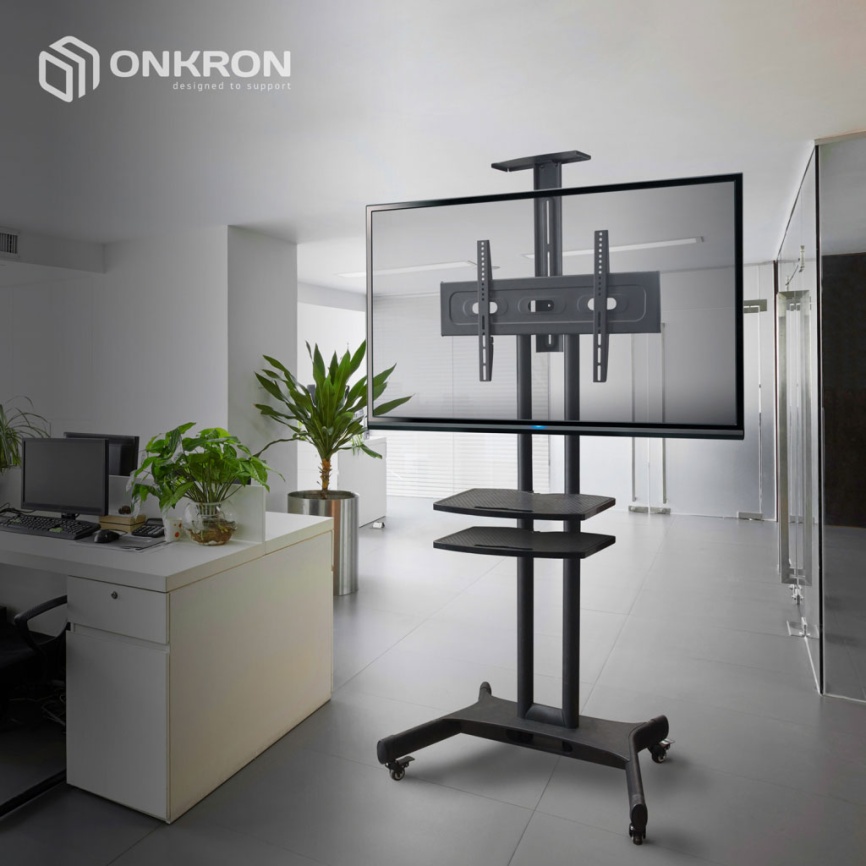 Мобильная стойка под телевизор Onkron TS 1552 черный фото 7