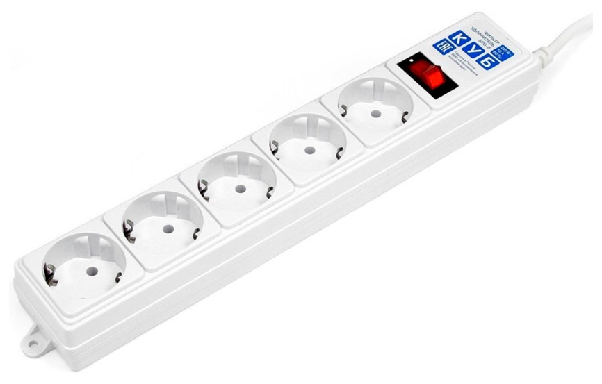 Сетевой фильтр  PowerCube B, 3 м, 5 розеток, белый (SPG-B-10 WHITE) фото 2