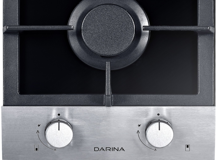 Газовая варочная панель Darina 1Т2 С 523 X1 29 см, 2 конфорки электроподжиг, черный фото 2