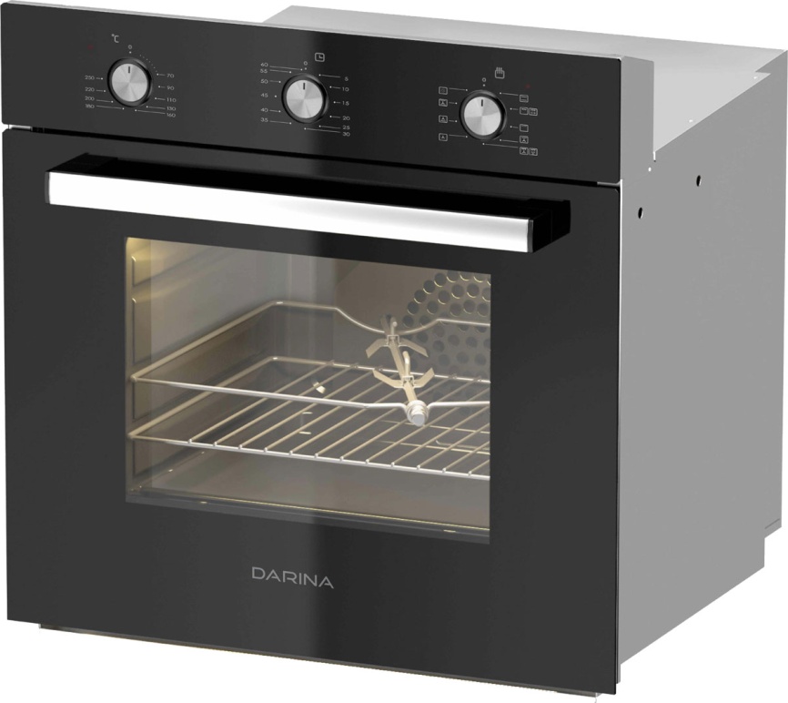 Электрический духовой шкаф Darina 1V5 BDE 111 705 B 59 см, 50 л, гриль и конвекция, черный фото 3