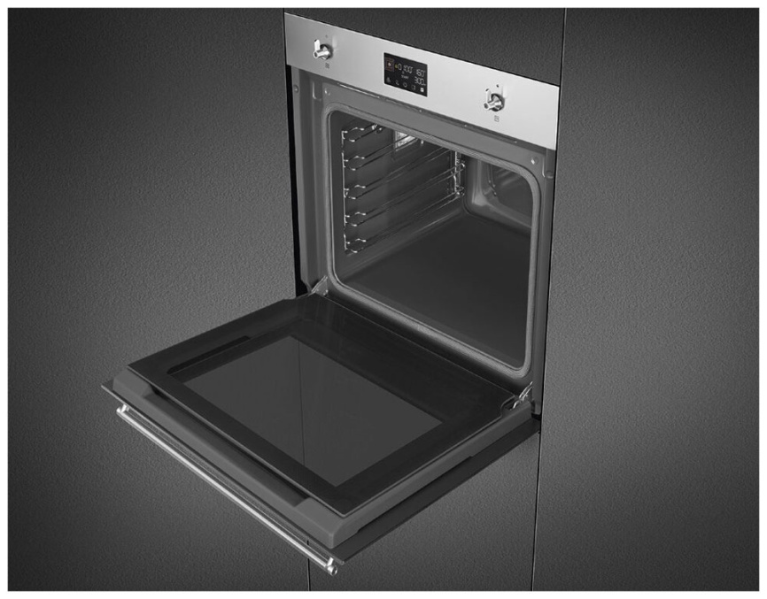 Электрический духовой шкаф Smeg SOP6302TX 59 см, 68 л гриль конвекция, серебристый фото 5