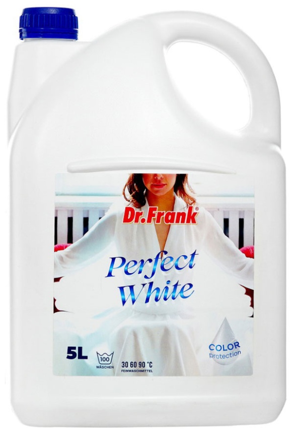 Жидкое средство для стирки белого белья Dr.Frank Perfect White 5 л. 100 стирок, DPW005 фото 1