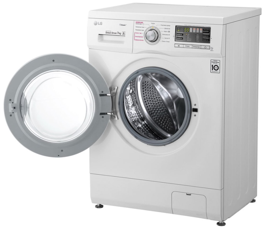 Стиральная машина LG F1296HDS1 7 кг, белый фото 3