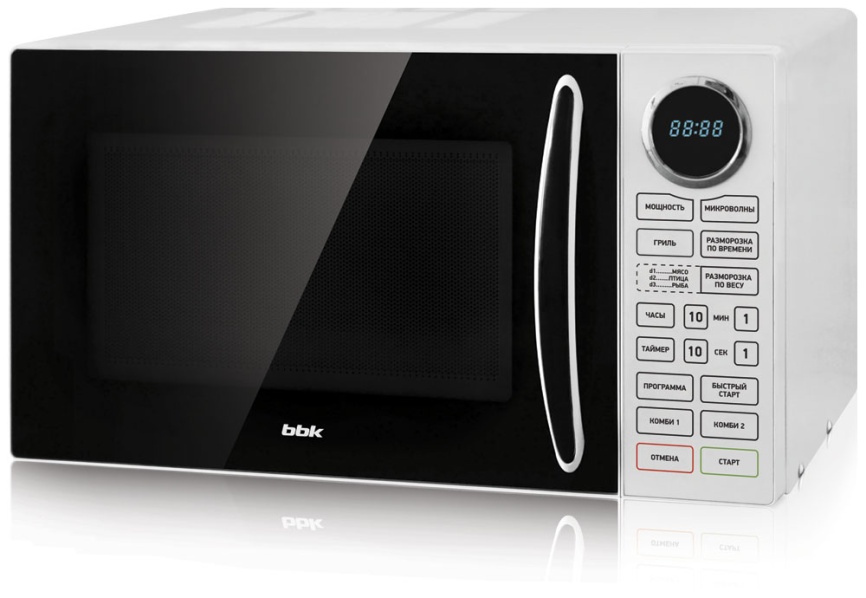 Микроволновая печь - СВЧ BBK 23 MWG-930 S/BW чёрный/белый фото 1