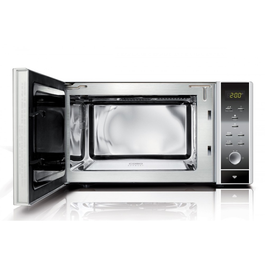 Микроволновая печь - СВЧ Caso MG 25 Ceramic menu, дисплей, гриль, серебристый фото 2