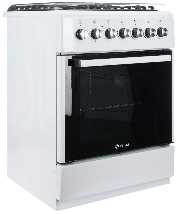 Комбинированная плита De luxe 606040.00гэ-001(кр) 60 см, 64 л, 4 конфорки, белый фото 5