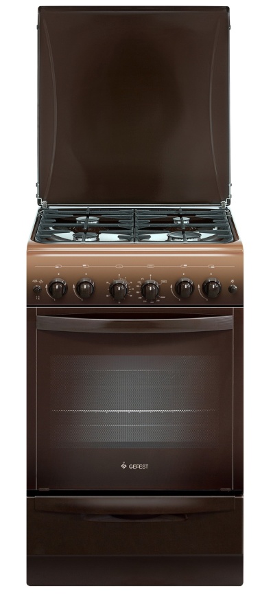 Газовая плита Gefest 5100-02 0001 50 см, 52 л, 4 конфорки, коричневый фото 1