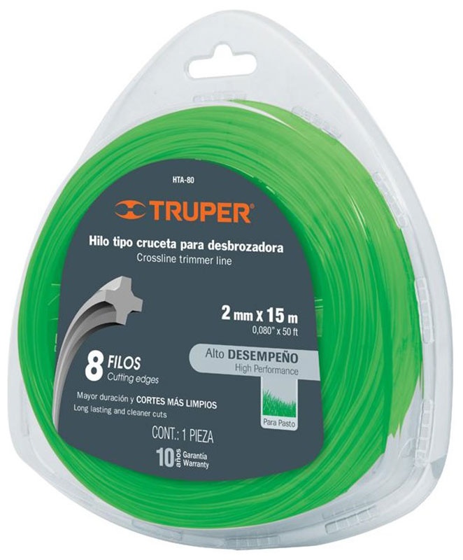 Леска для триммеров Truper 080-2.0MM X 15M, нейлон HTA-80 17606 фото 1