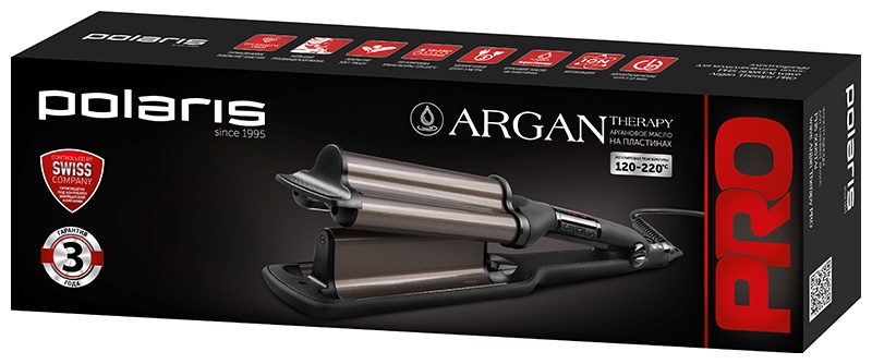 Щипцы для укладки волос Polaris PHS 5095TAi wave Argan Therapy PRO фото 6
