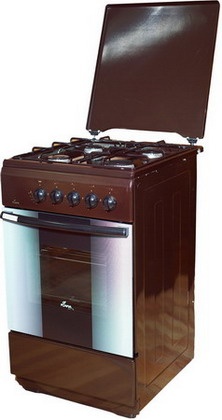 Газовая плита Flama FG 2402 B 50 см, 50 л, 4 конфорки, коричневый фото 1