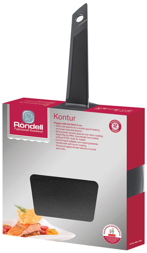 Вок с крышкой Rondell RDA-1489 28 см, 3,4 л Kontur фото 4