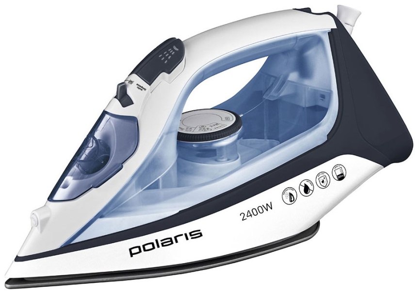 Утюг для одежды с отпаривателем  Polaris PIR 2483K 3m, белый/синий фото 2