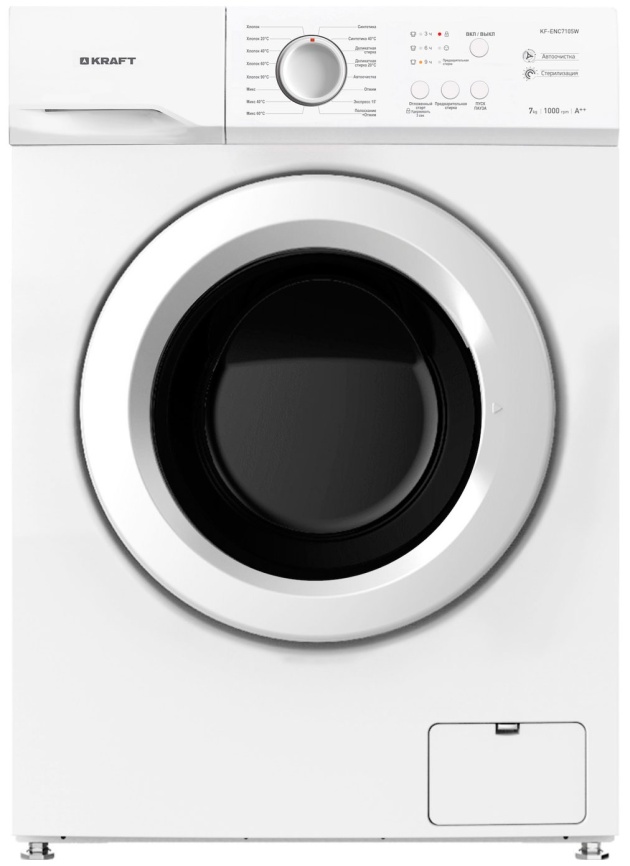 Стиральная машина Kraft KF-ENC 7105 W автомат 7 кг, белый фото 1