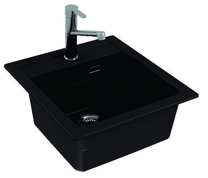 Кухонная мойка Alveus GRANITAL ATROX 20 CARBON G91 470 X 500 1X с сифоном 1132823 (1131990) фото 1
