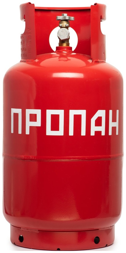 Баллон газовый НЗГА 27л с ВБ-2, красный фото 1
