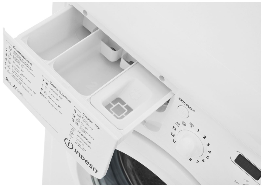 Стиральная машина Indesit IWSD 51051 CIS автомат 5 кг, белый фото 6